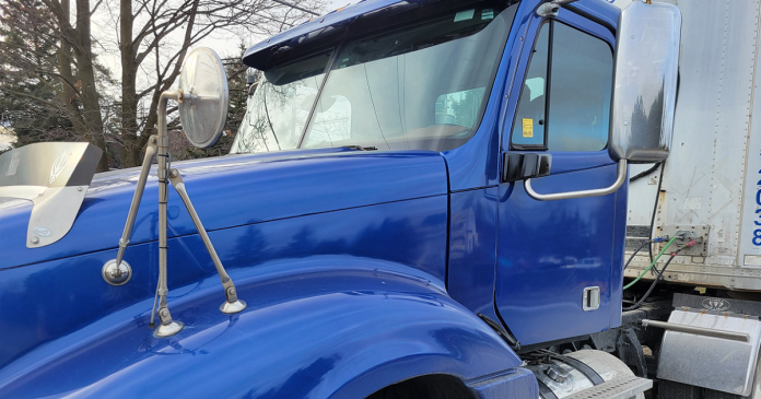 Truck driving school vehicle stopped by the Ontario Provincial Police (OPP) for significant safety violations, highlighting ongoing issues in driver training standards.